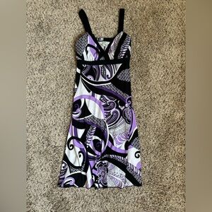 Purple and black summer dress
